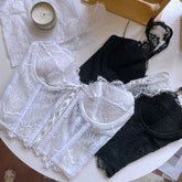 Wriufred Beauty Embroidered Lace Strap Top Women's Summer Outer Wear Short Clavicle Ladies' Inside Underwear Eyelashes Lingerie